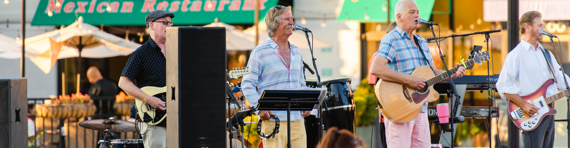 Music Event with musician's singing and playing guitars